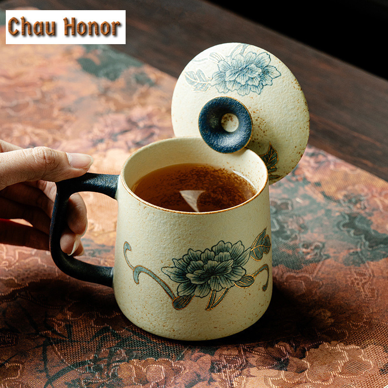 Draw Coffee And Tea - 330ml Blue And White Flint Red