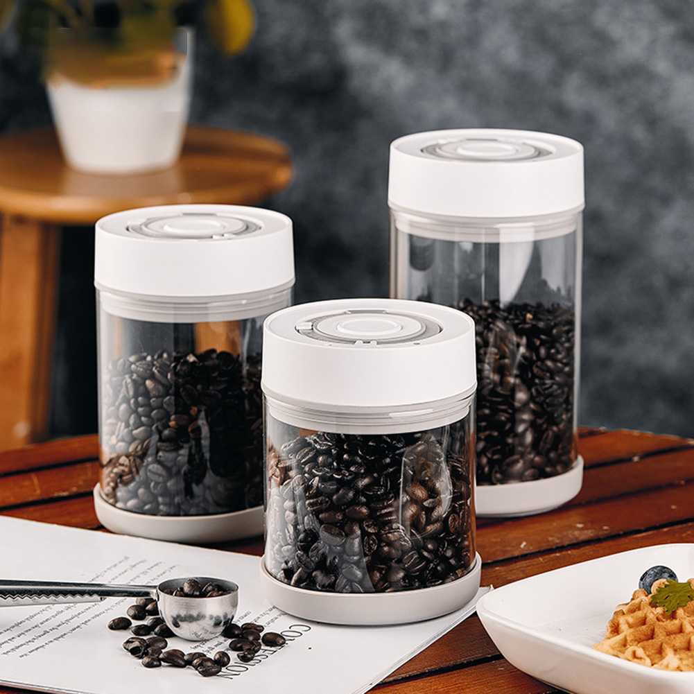 Coffee Tea Flask - Kitchen Moisture-proof Glass Coffee Bean Jar