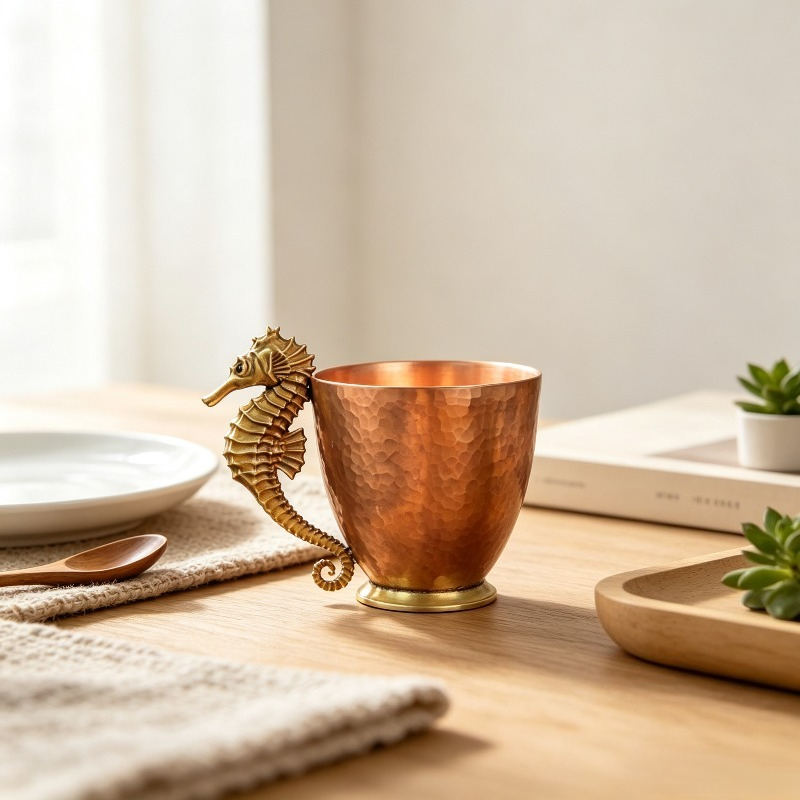 Coffee Tea Meaning - Original Copper Coffee Mug, Seahorse-shaped Tea