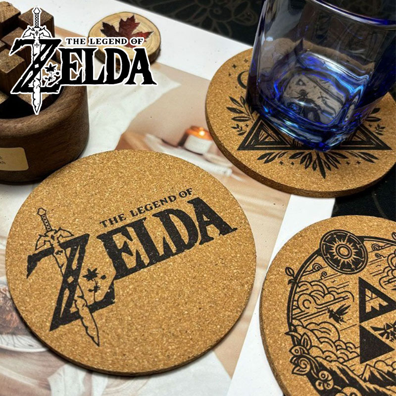 Good Coffee Tea - Zelda Coaster Cartoon Anime Round Wooden