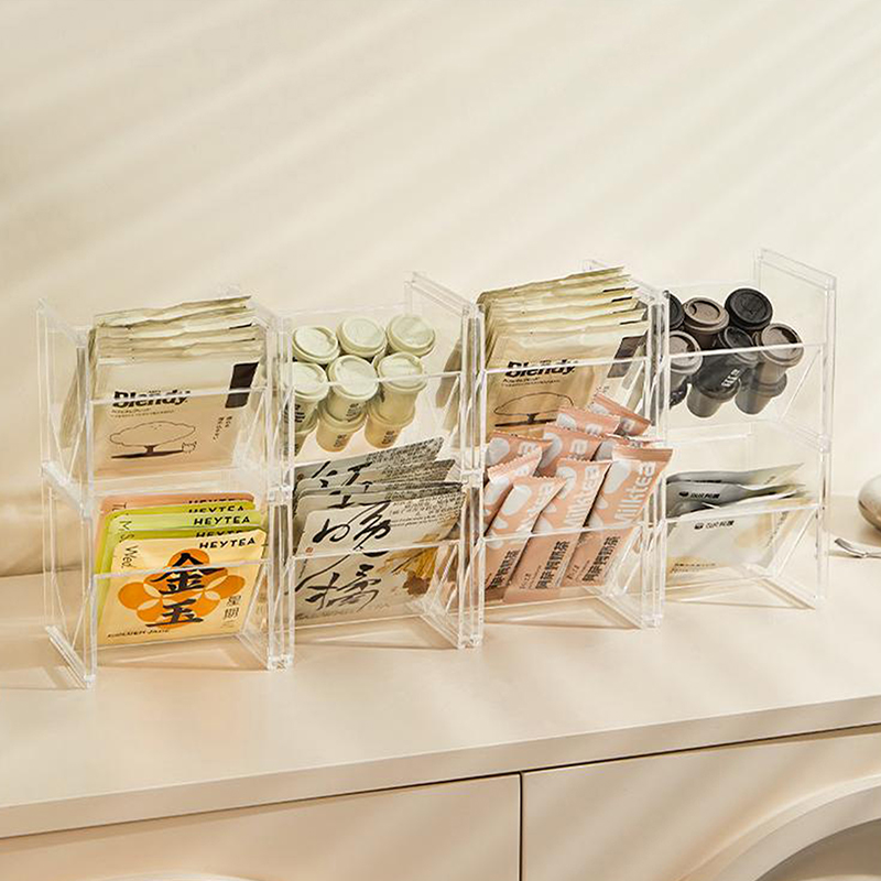 Coffee Tea Sugar - Vertical Tea Box Holder Stackable Tea