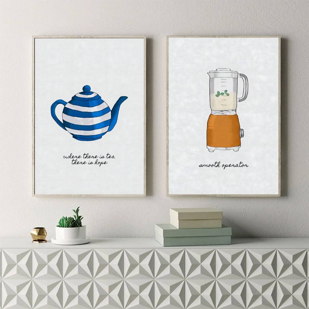 Coffee Tea Kitchenware Poster  - Wallpaper Coffee And Tea review and price