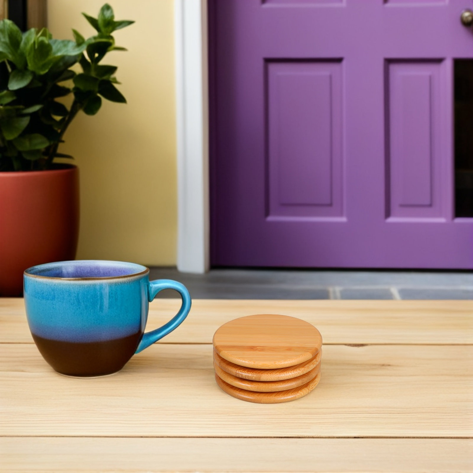 4Pcs Bamboo Cup Lid Round Univ - Coffee Tea Replacement review and price