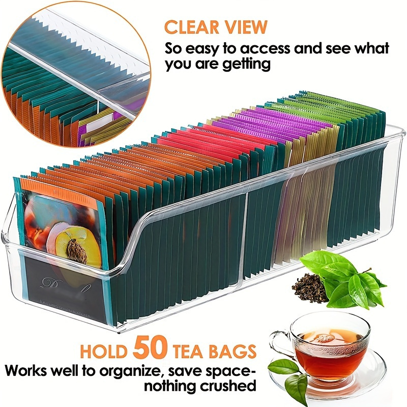 1pc Clear Tea Bag Organizer Bo - Coffee Tea Sugar review and price