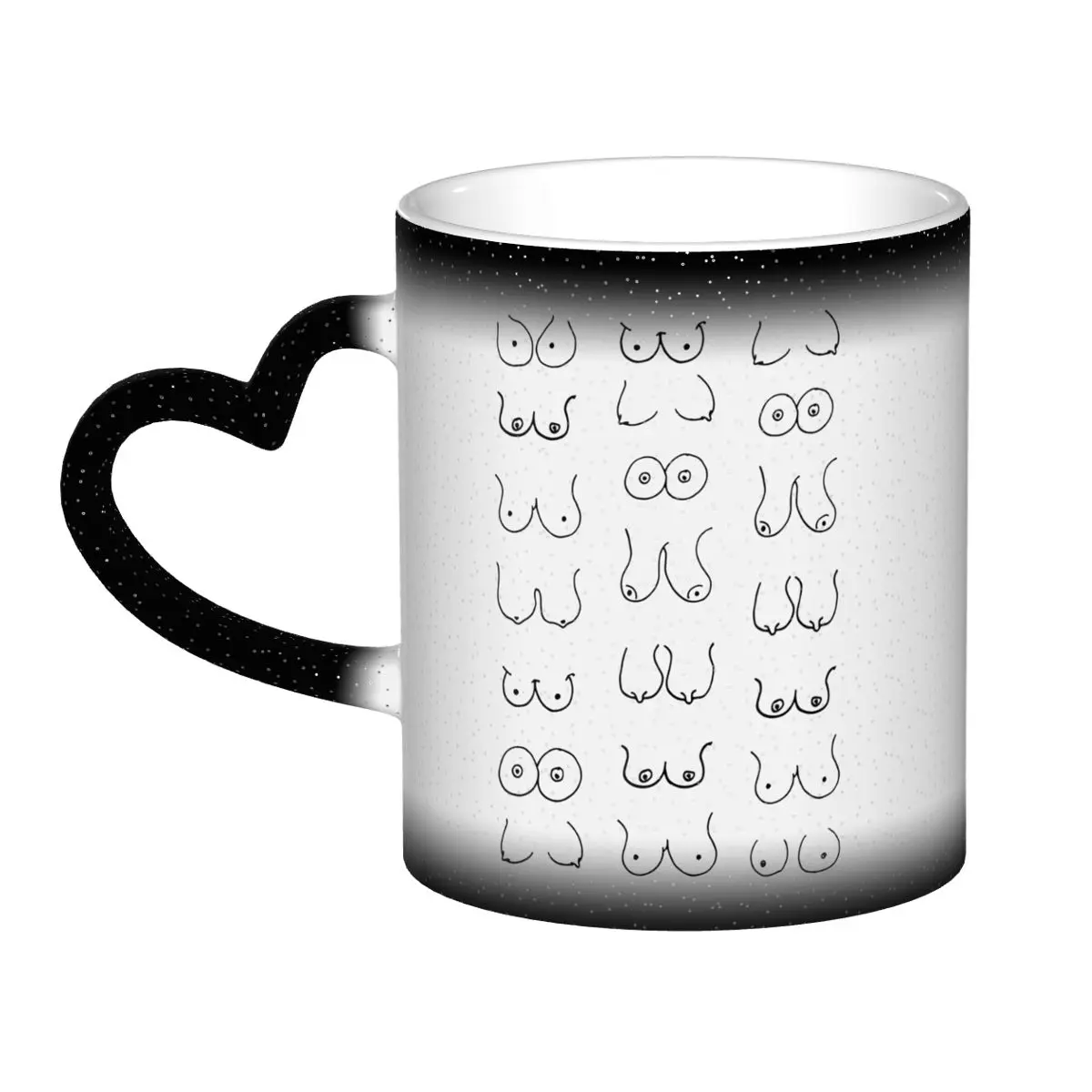 Black And White Tits Drawing M - Draw Coffee And Tea review and price