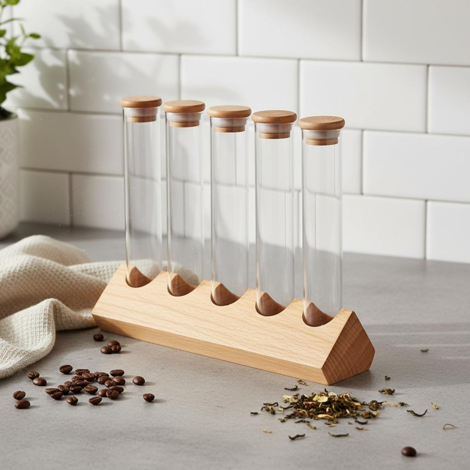 Glass Tube Container Set with  - Coffee Bean review and price