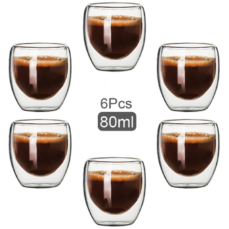 Double Walled Glass Coffee Mug - Coffee Tea Flask review and price