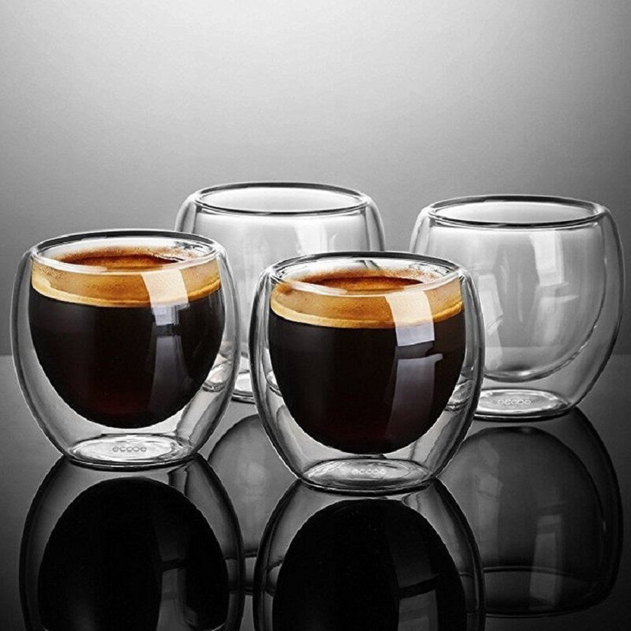 Double Walled Glass Coffee Mug - Coffee Tea Flask review and price
