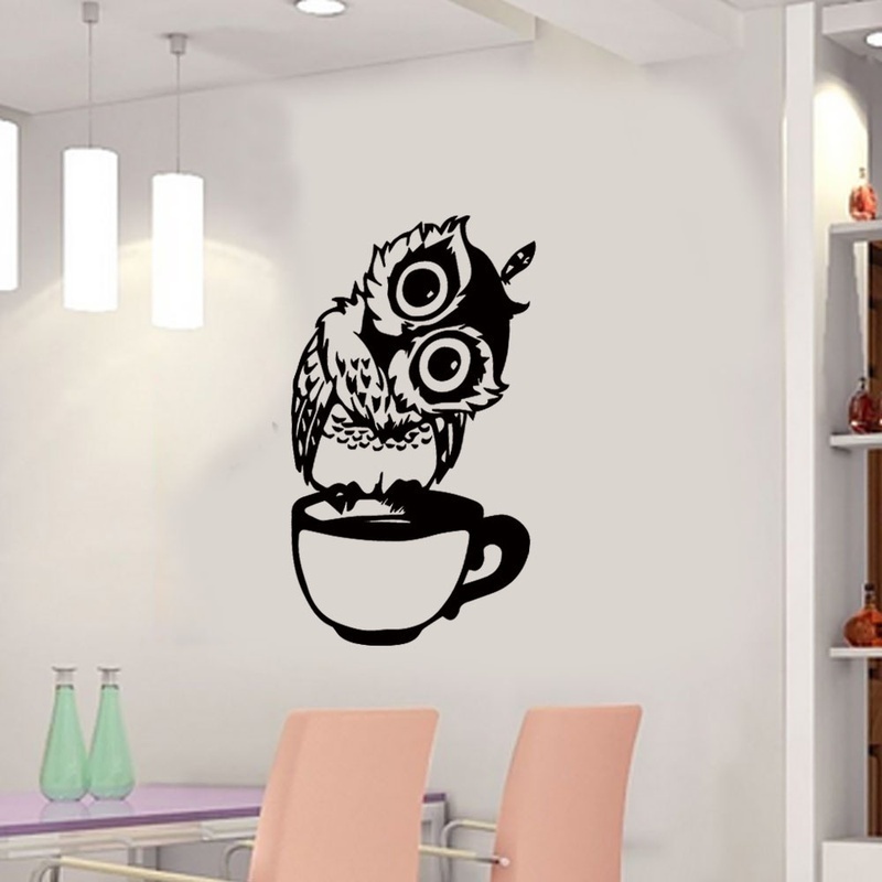 Funny Cartoon Owl Cup Of Tea C - Wallpaper Coffee And Tea review and price