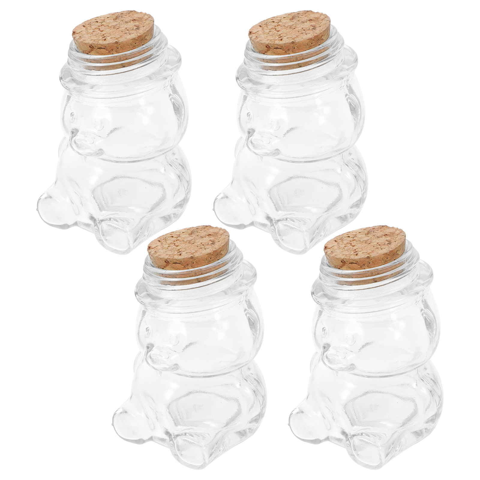 4Pcs Glass Candy Jar Set Trans - Coffee Tea Sugar review and price