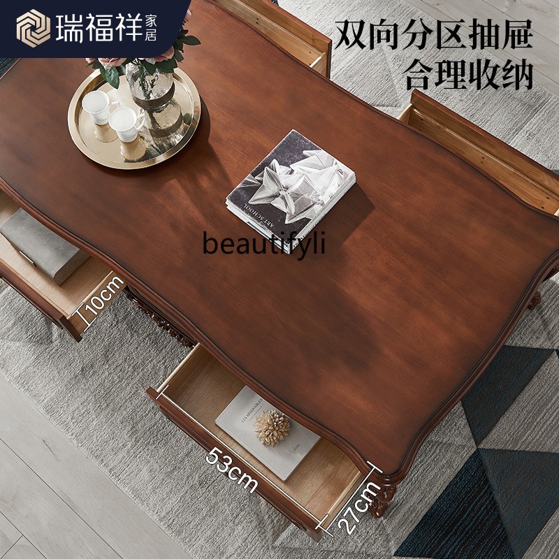 All solid wood coffee table Am - Draw Coffee And Tea review and price