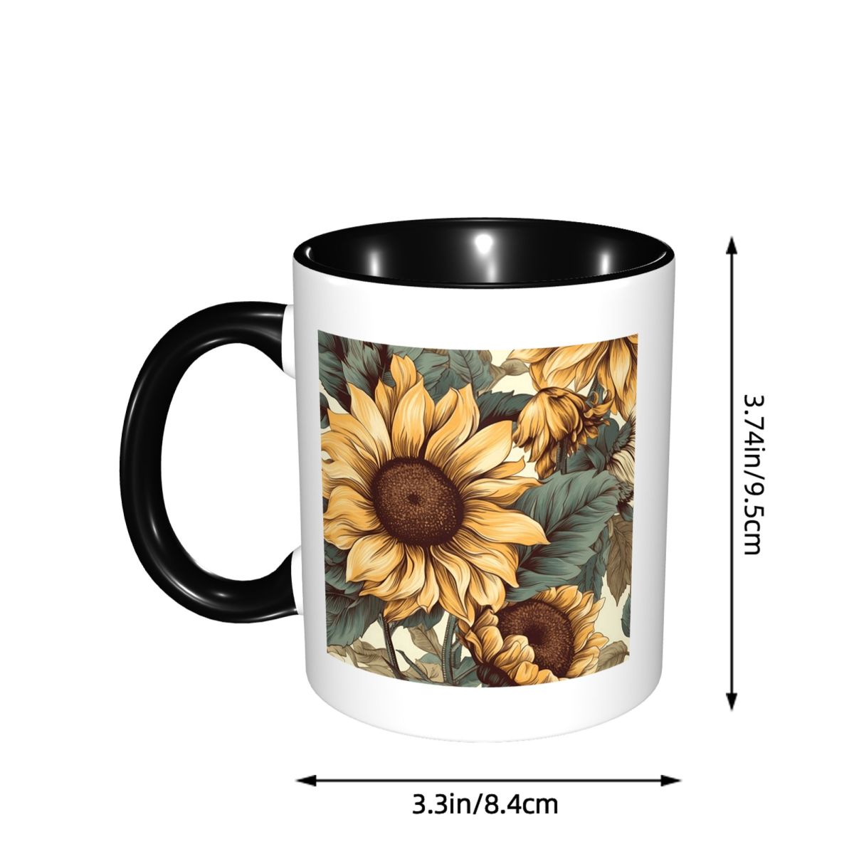 Golden Sunflower Cluster Vinta - Draw Coffee And Tea review and price