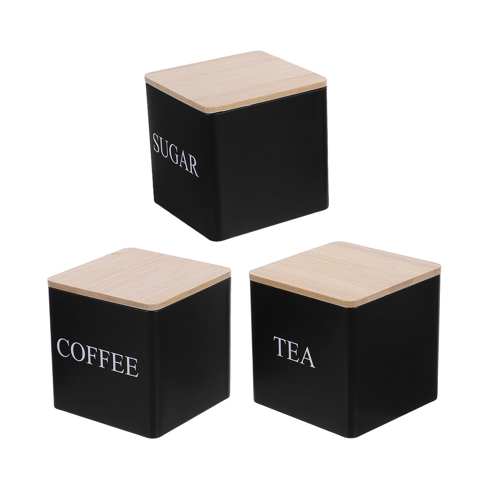 3Pcs Metal Tea Coffee Sugar Ca - Coffee Tea Sugar review and price